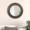 Patton Wall Decor Distressed Taupe Rustic Round Mirror
